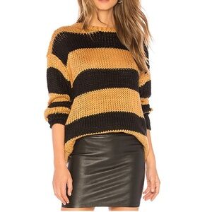 Lovers + Friends Bold Black and Gold Sweater - Large
